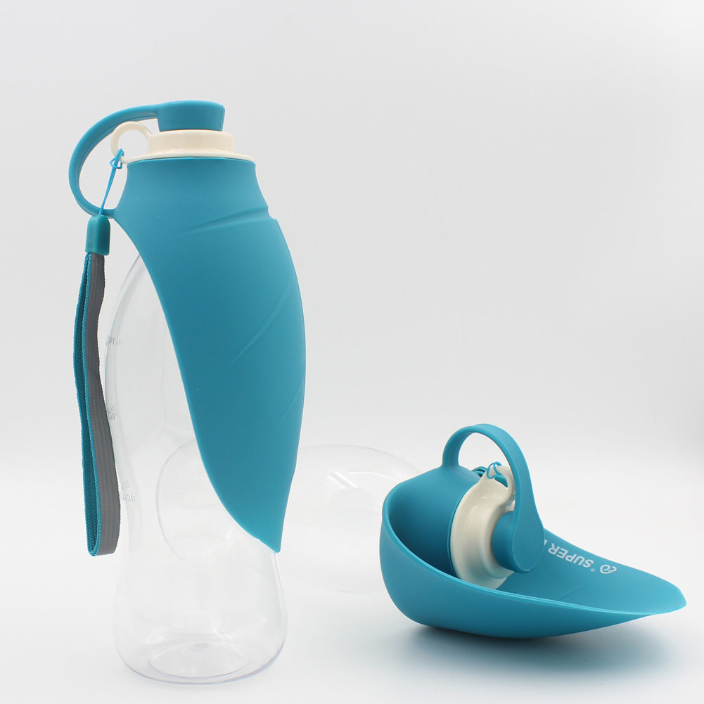 Portable Pet Water Dispenser with drinking cup dish bowl water bottle