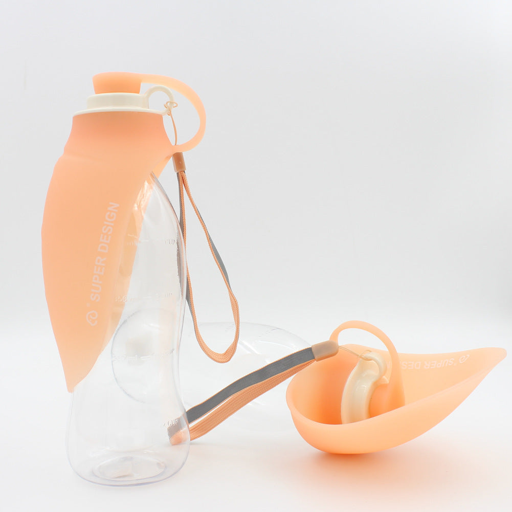 Portable Pet Water Dispenser with drinking cup dish bowl water bottle