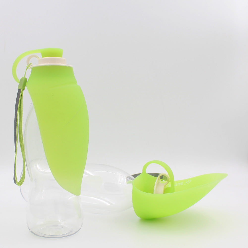 Portable Pet Water Dispenser with drinking cup dish bowl water bottle